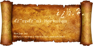 Árpási Herkules névjegykártya